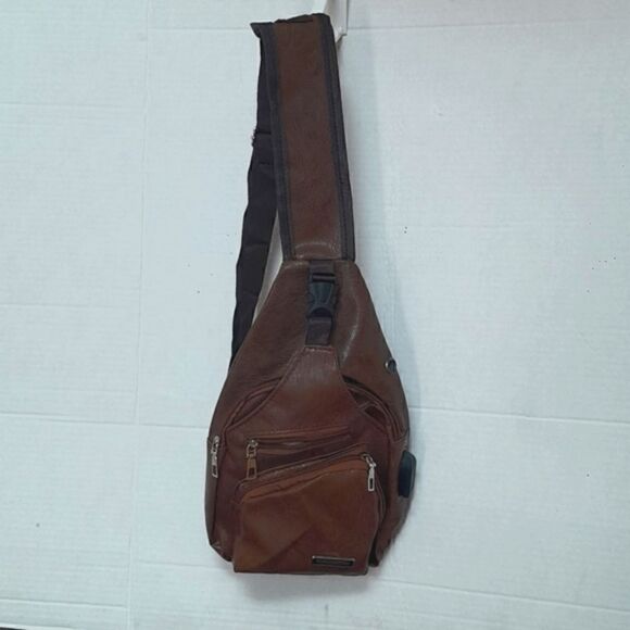 Unisex Mini Backpack/Fanny Pack/Chest Bag with hole for "whatever"and USB Charge - Picture 1 of 7